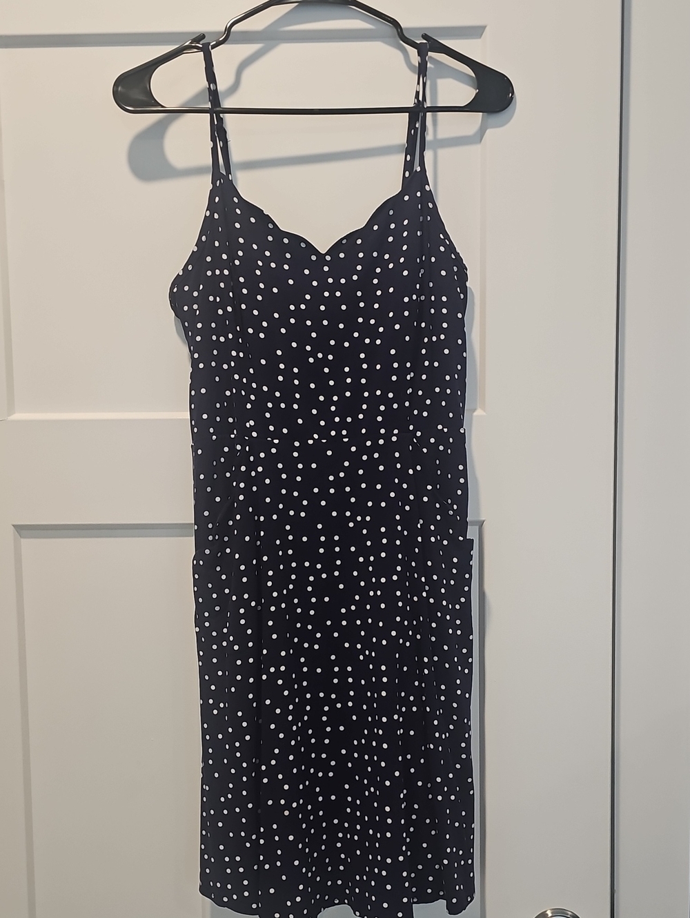 Women's Black Polka Dot Slip Dress